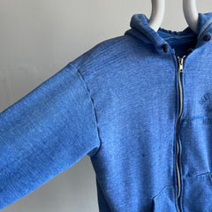 1970/80s Deep Creek Lake Zip Up Hoodie with Mending