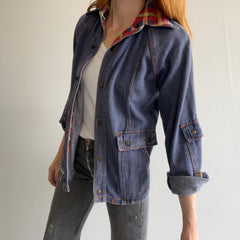 1970s Super Slouchy Lightweight Denim Cotton Chore Coat