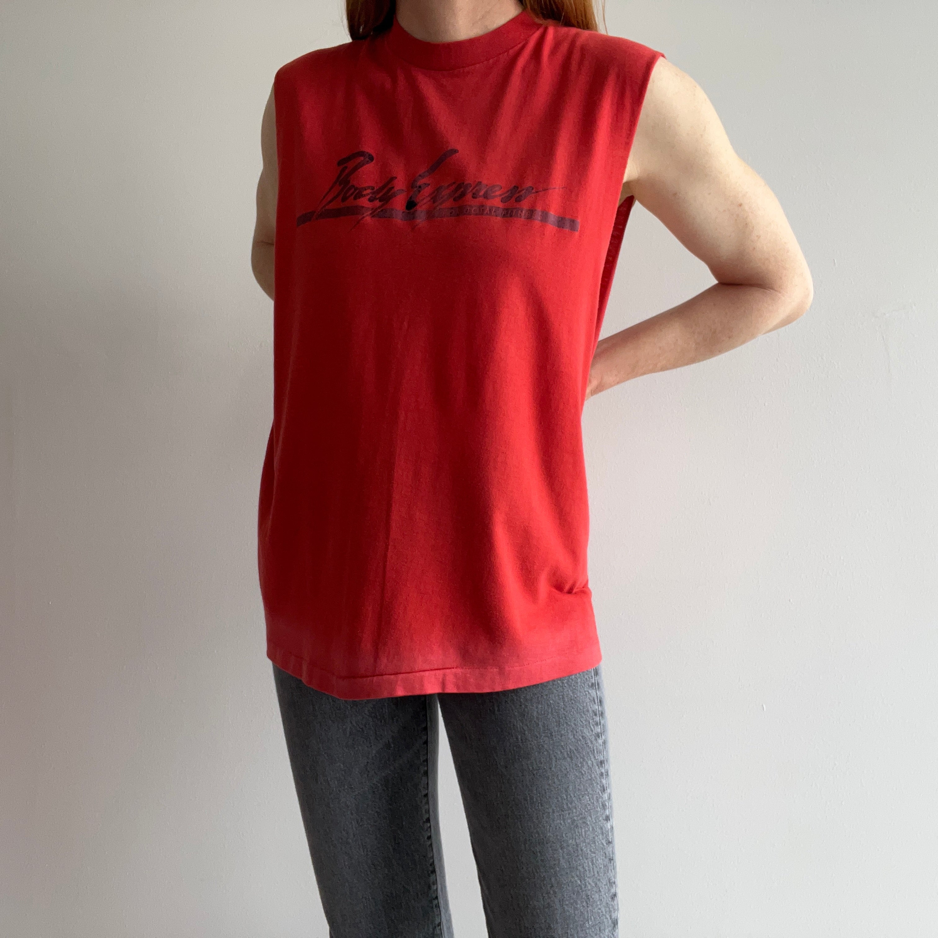 1980s Body Express - For Total Fitness - DIY Sun Faded Tank Top