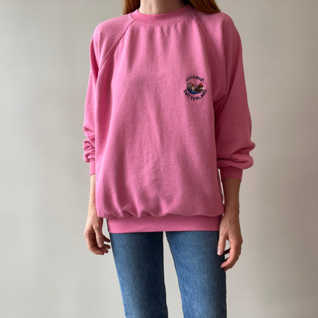 1980s Thinned Out Lucerne Switzerland Sweatshirt