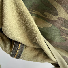 1980s Signal Brand Soft Faded Camo Zip Up Hoodie