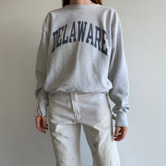 1990/2000s Delaware Champion Reverse Weave Tattered Sweatshirt
