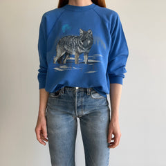 1991 Thinned Out and Worn Wolf Sweatshirt