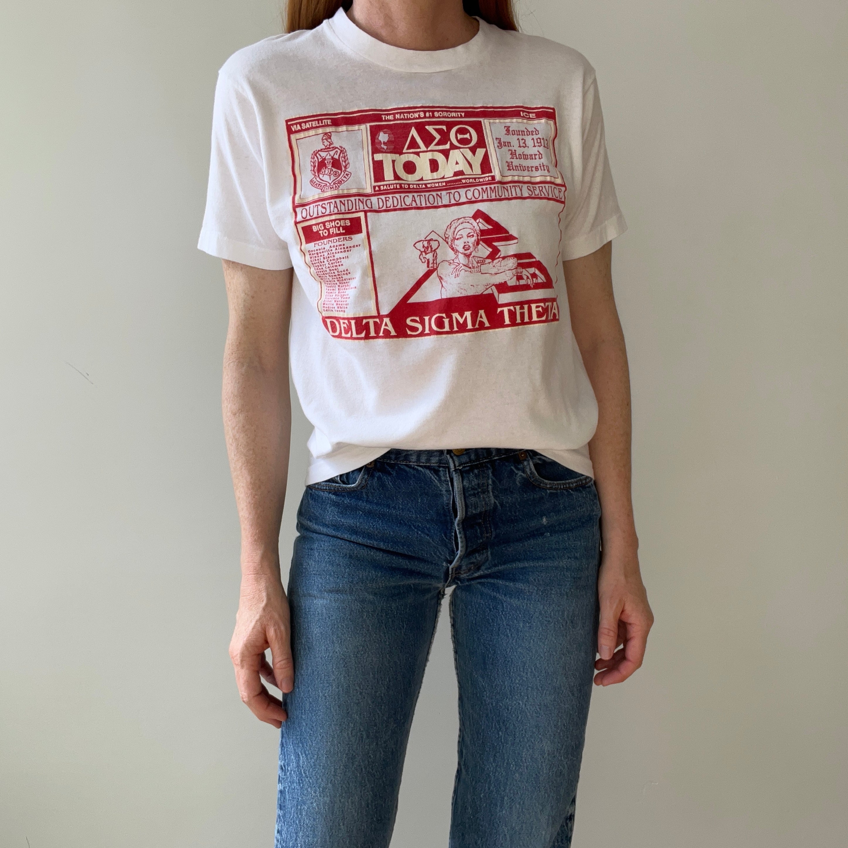 1980s Delta Sigma Theta T Shirt - Howard University