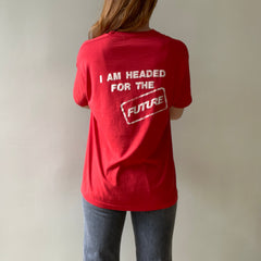 1980s Red Northeast I Am Headed For The Future T Shirt