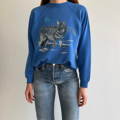 1991 Thinned Out and Worn Wolf Sweatshirt