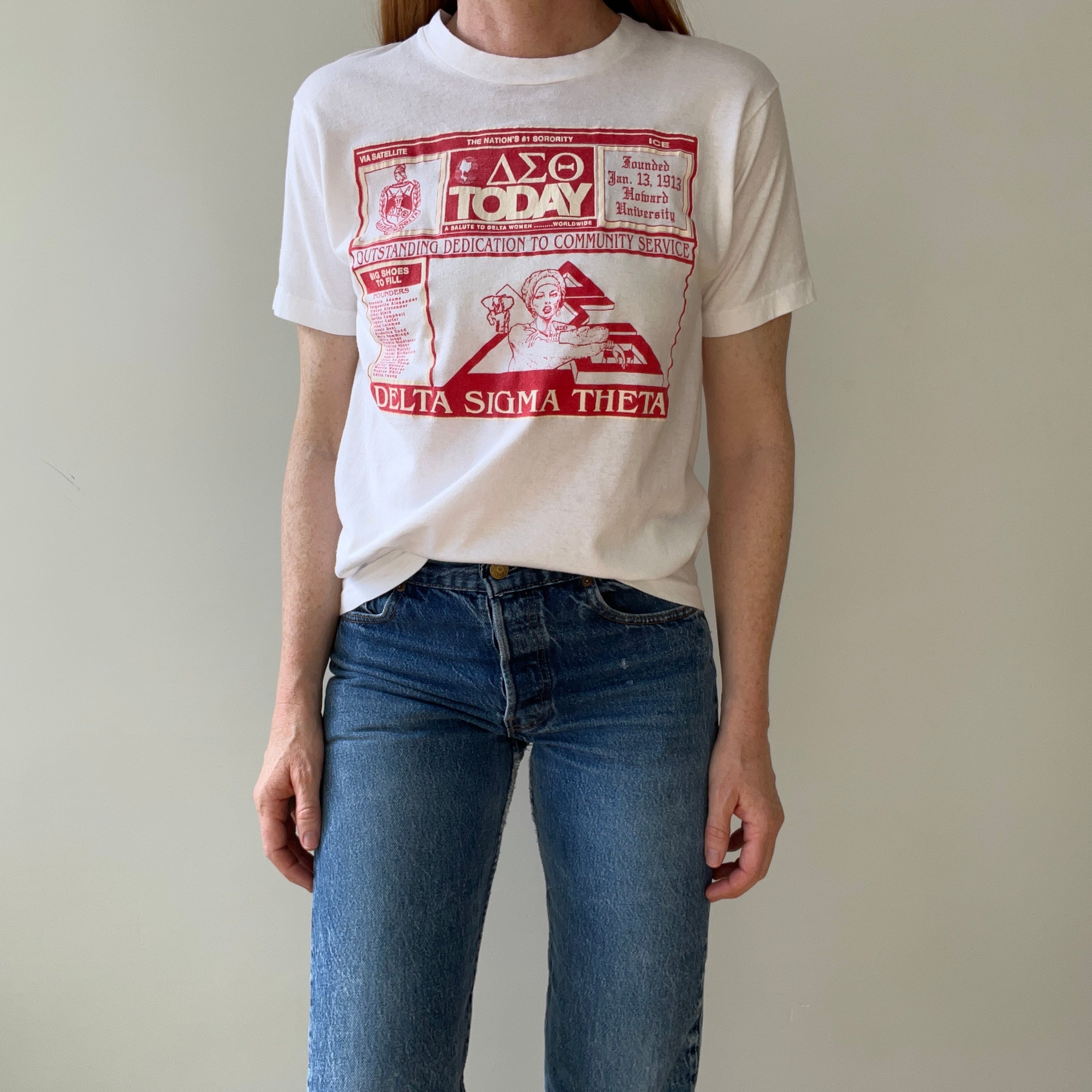 1980s Delta Sigma Theta T Shirt - Howard University