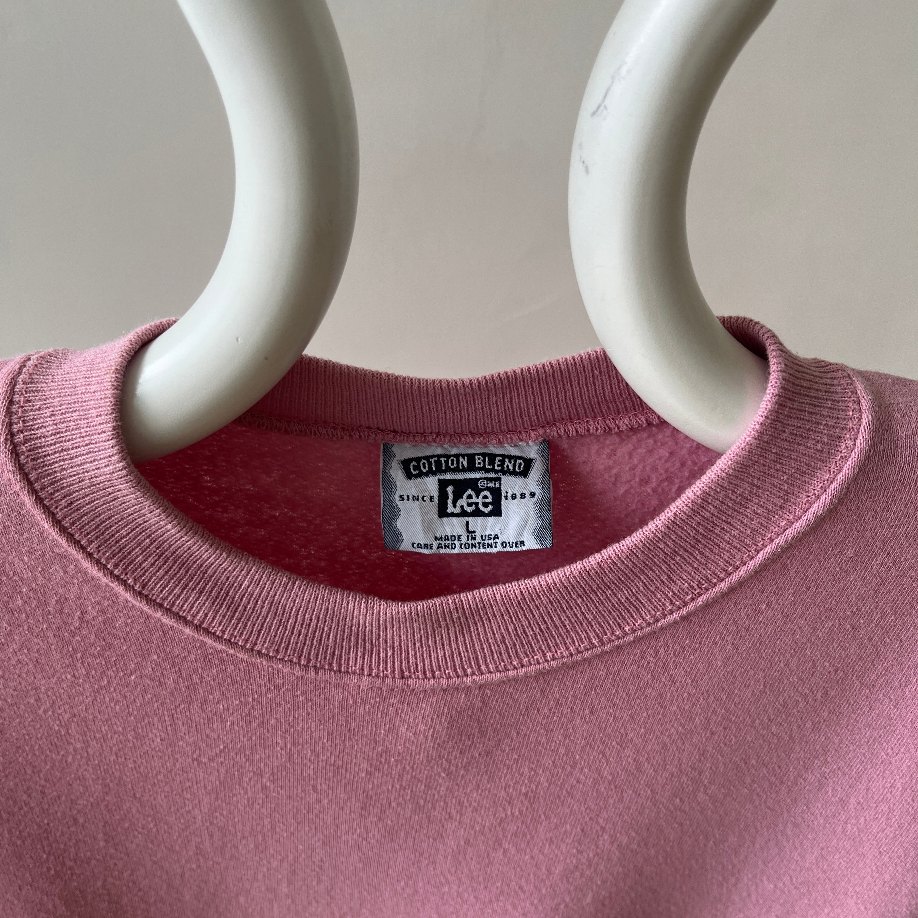 1980s/90s Pastel Pink Short Sleeve Sweatshirt