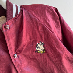 1970/80s Borden Company Elsie The Cow Nylon Baseball Snap Front Jacket