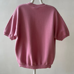 1980s/90s Pastel Pink Short Sleeve Sweatshirt