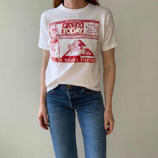 1980s Delta Sigma Theta T Shirt - Howard University