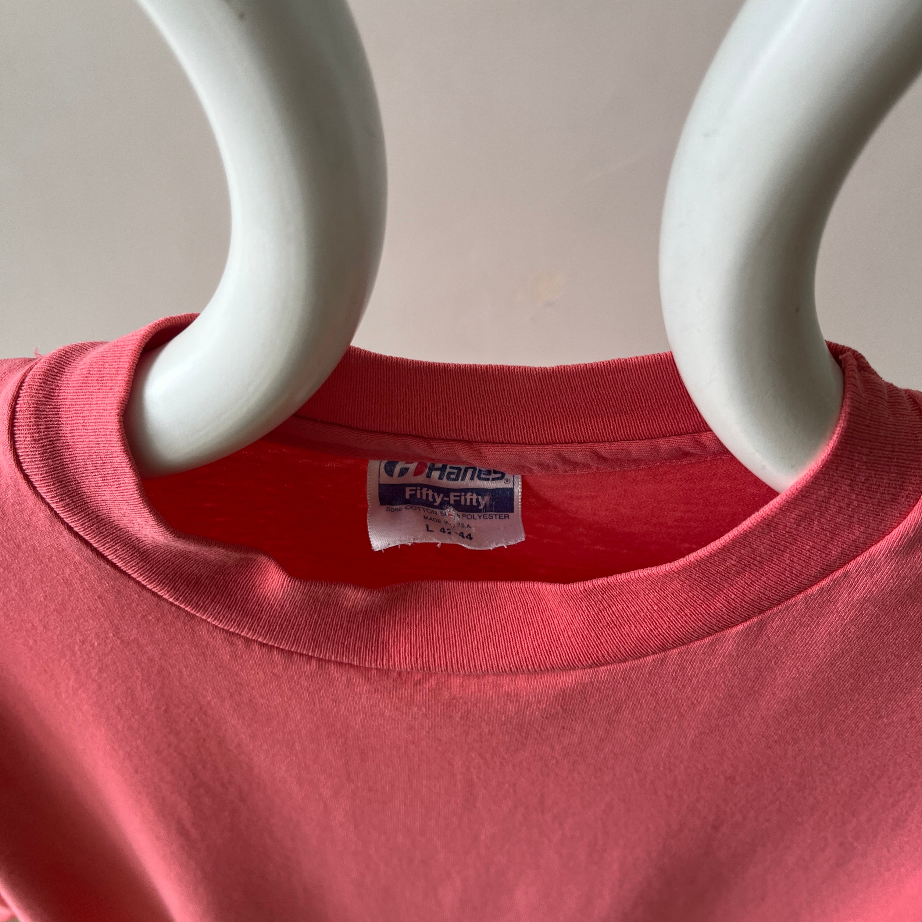 1980s Blank Salmon T Shirt
