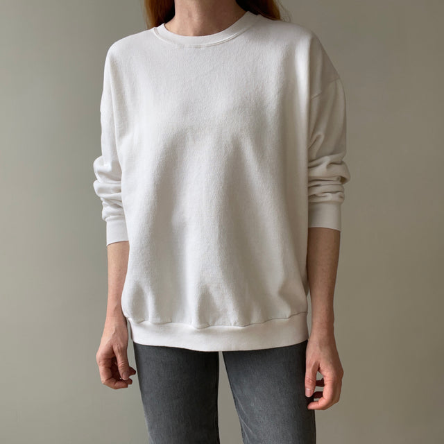 1990s Naturally Off White Cozy Sweatshirt - Great Shape