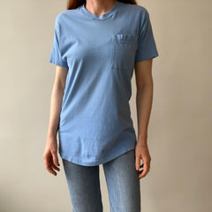 1980s FOTL Sky Blue Pocket T-Shirt