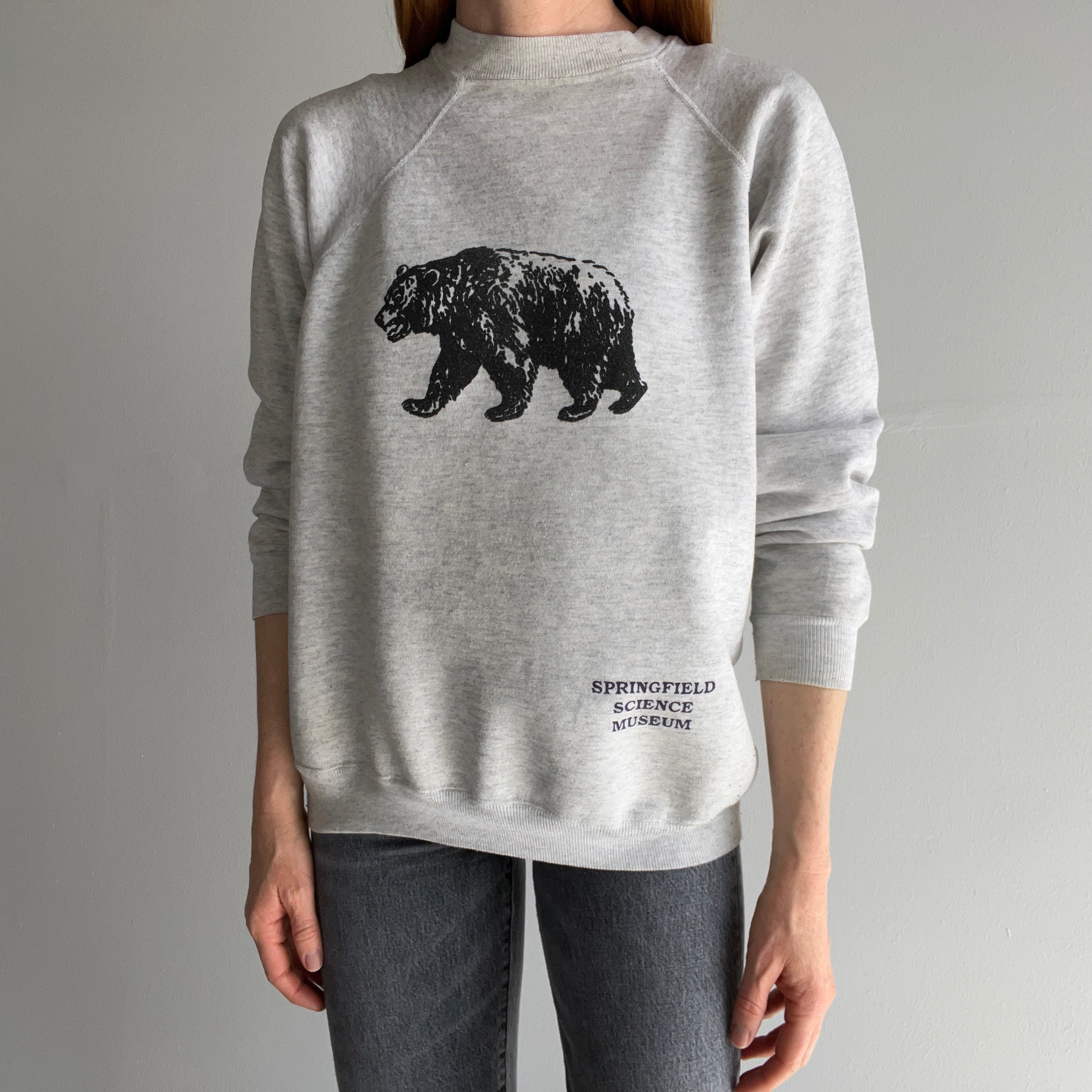 1980s Springfield Science Museum Bear Sweatshirt