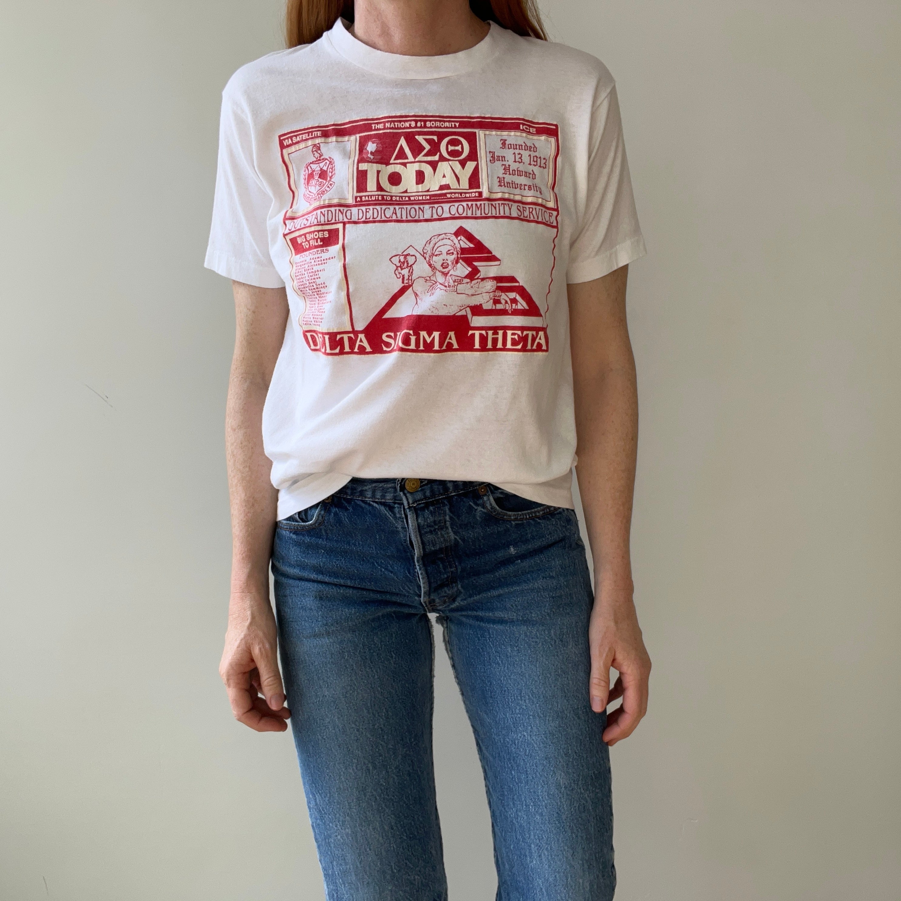 1980s Delta Sigma Theta T Shirt - Howard University