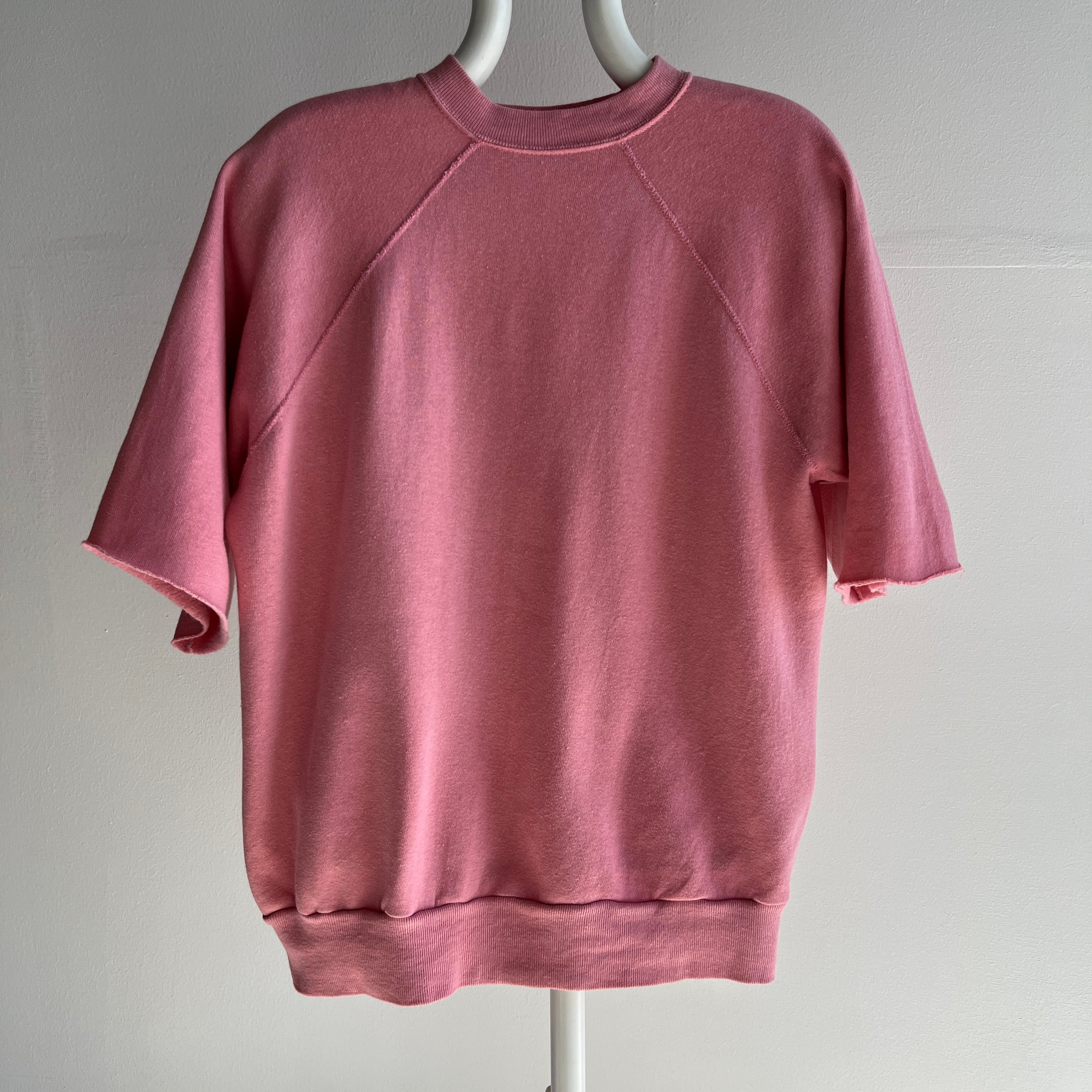 1980s Super Soft and Fleecy Bridesmaids Pink DIY Warm Up Sweatshirt