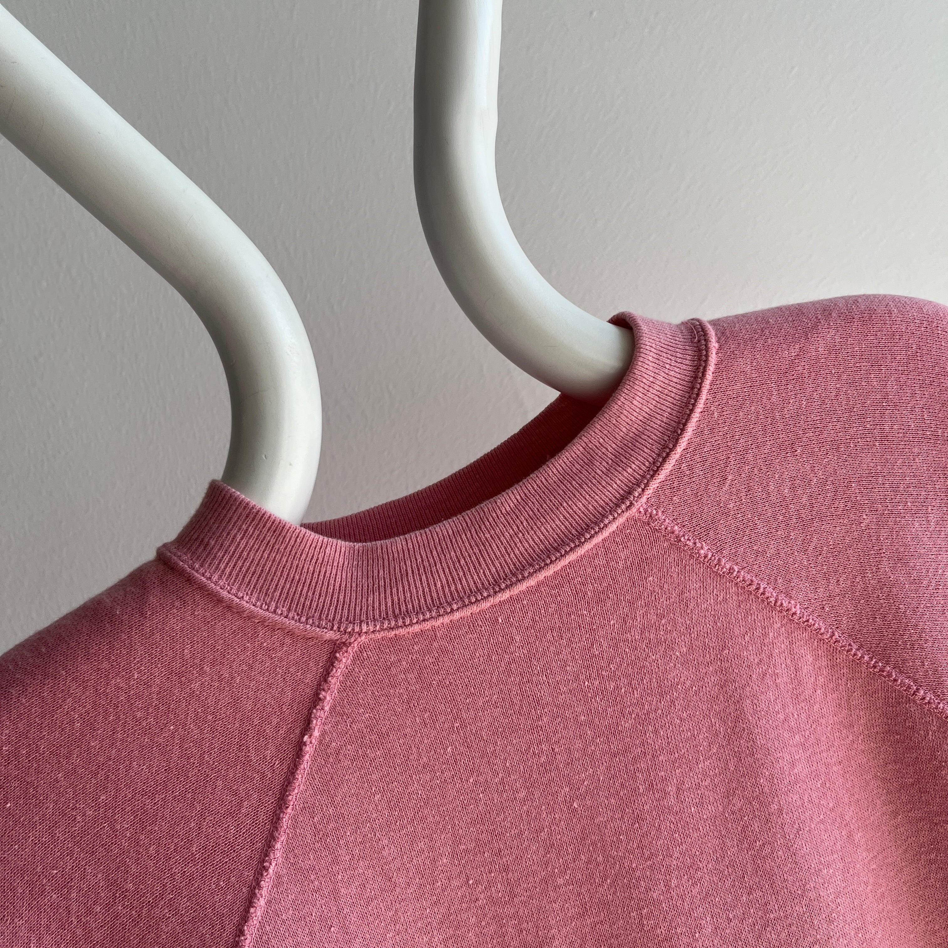 1980s Super Soft and Fleecy Bridesmaids Pink DIY Warm Up Sweatshirt