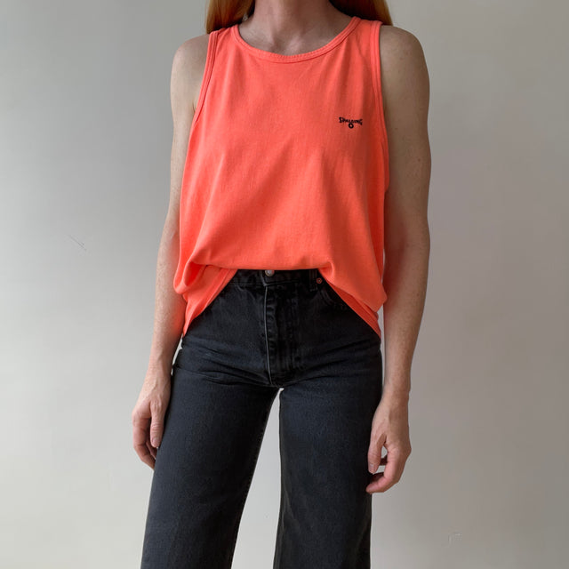 1980s Neon Orange Spalding Tank Top