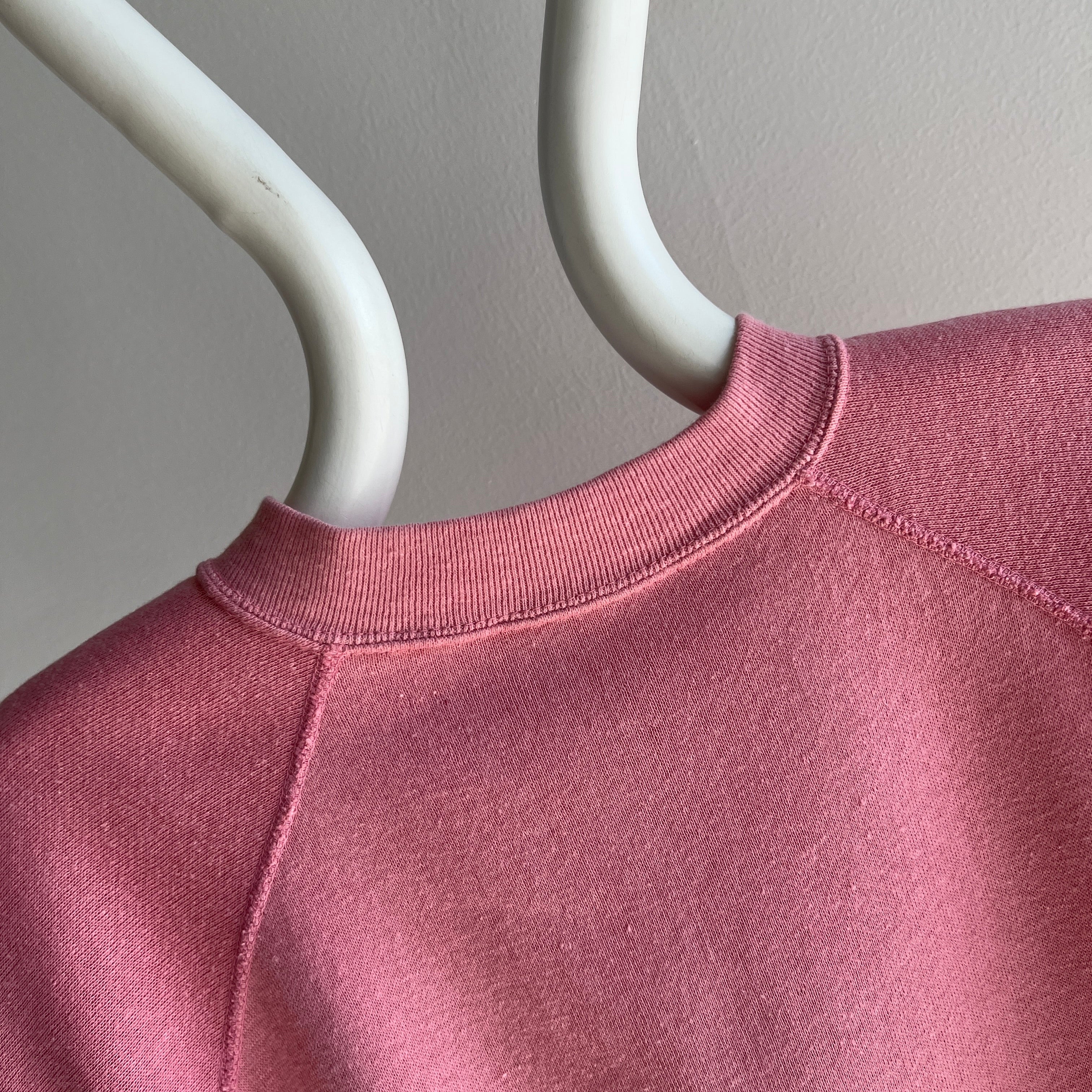 1980s Super Soft and Fleecy Bridesmaids Pink DIY Warm Up Sweatshirt