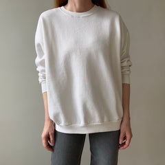 1990s Naturally Off White Cozy Sweatshirt - Great Shape