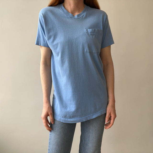 1980s FOTL Sky Blue Pocket T-Shirt