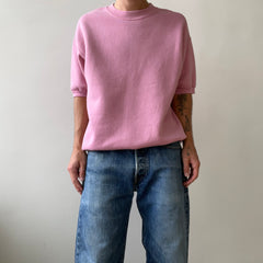 1980s/90s Pastel Pink Short Sleeve Sweatshirt
