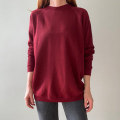 1970s Rusty Burgundy Raglan - Soft Soft Soft