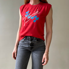 1980s Red Florida Muscle T Shirt