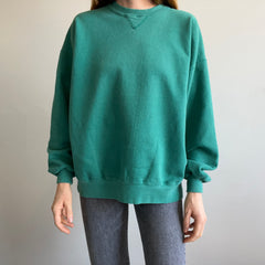 1990s Heavyweight Faded Teal Sweatshirt by GEAR