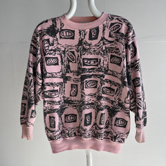 1980s Microbe (?) Super Cool Pale Pink Sweatshirt