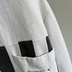 1980s Blank and White Pocket Sweatshirt