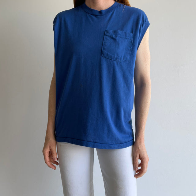 1980s Dodger Blue Muscle Tank (Selvedge Pocket)