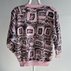 1980s Microbe (?) Super Cool Pale Pink Sweatshirt