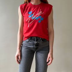 1980s Red Florida Muscle T Shirt