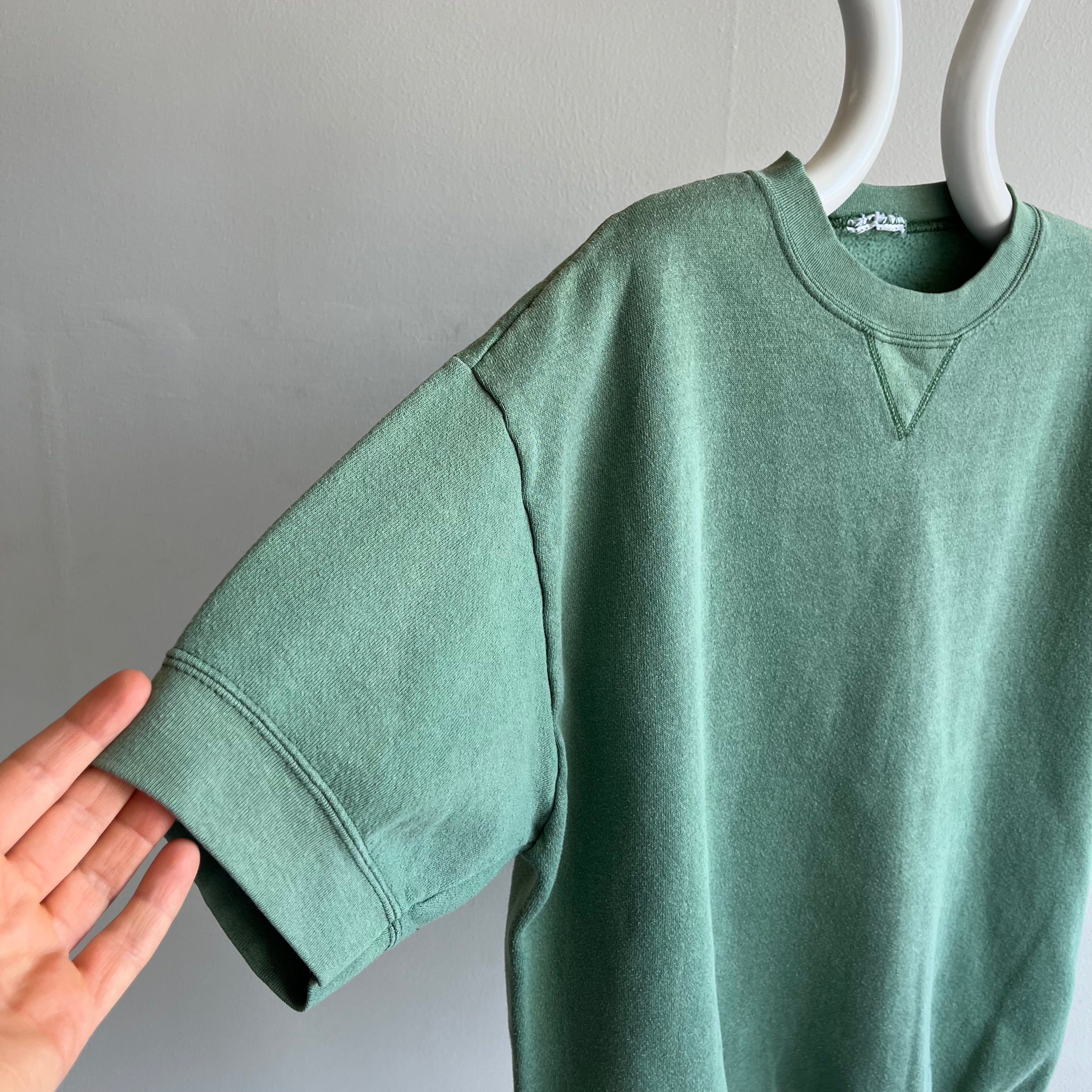 1980/90s Jade Green Warm Up Sweatshirt