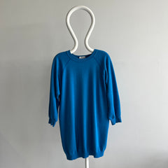 1980s Blank Blue Super Soft Sweatshirt Dress