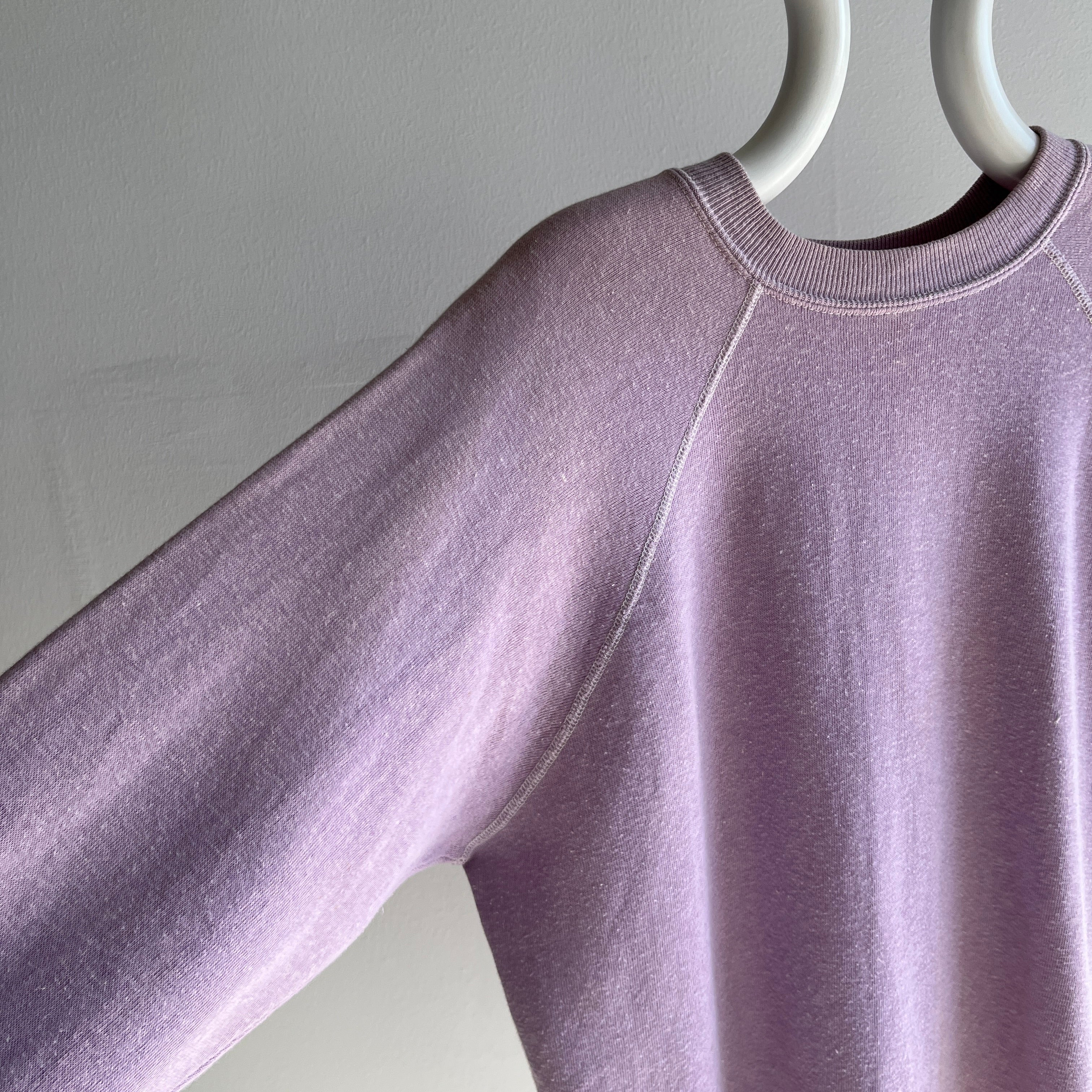 1970/80s Lilac Extra Long Sportswear Sweatshirt - SO. SOFT.