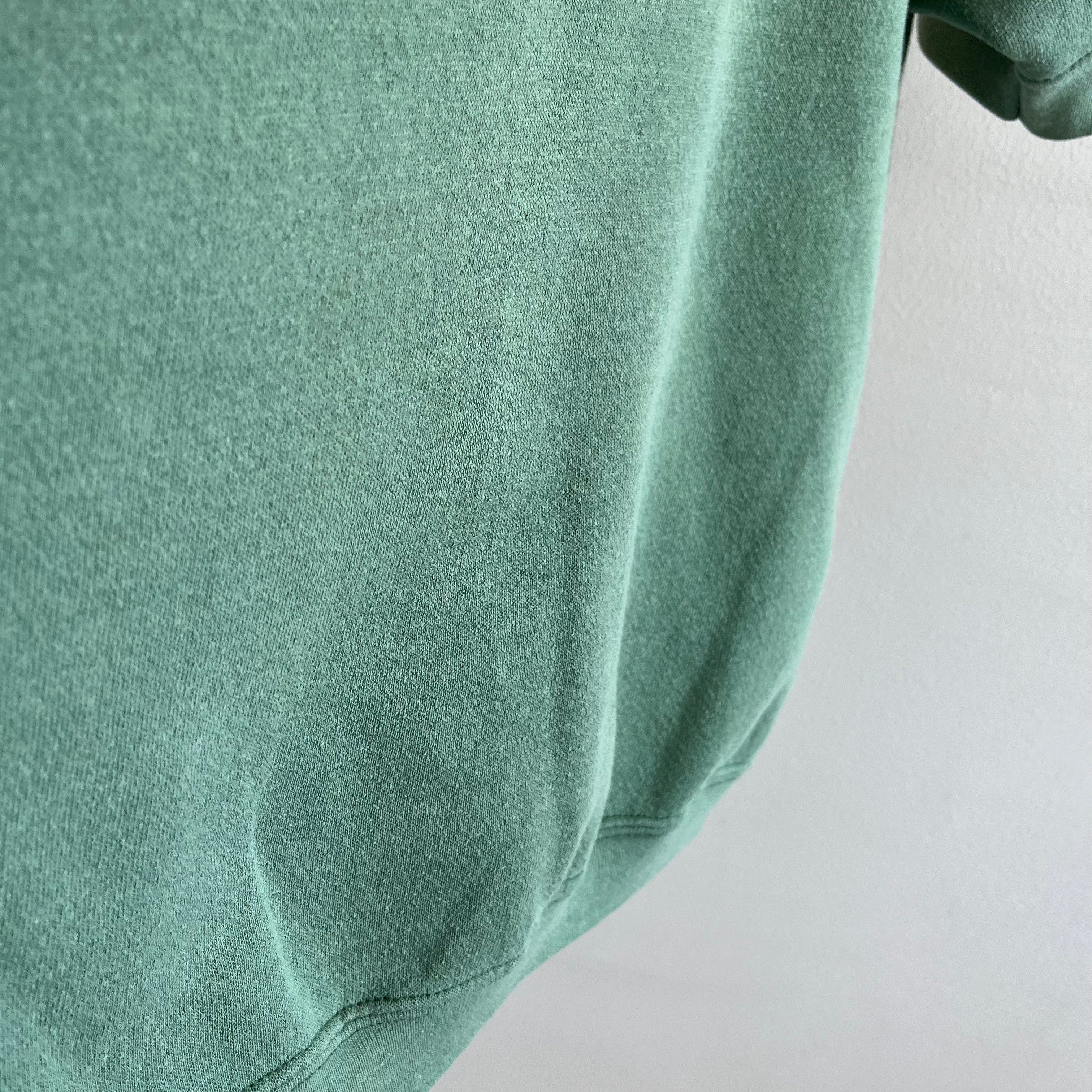 1980/90s Jade Green Warm Up Sweatshirt