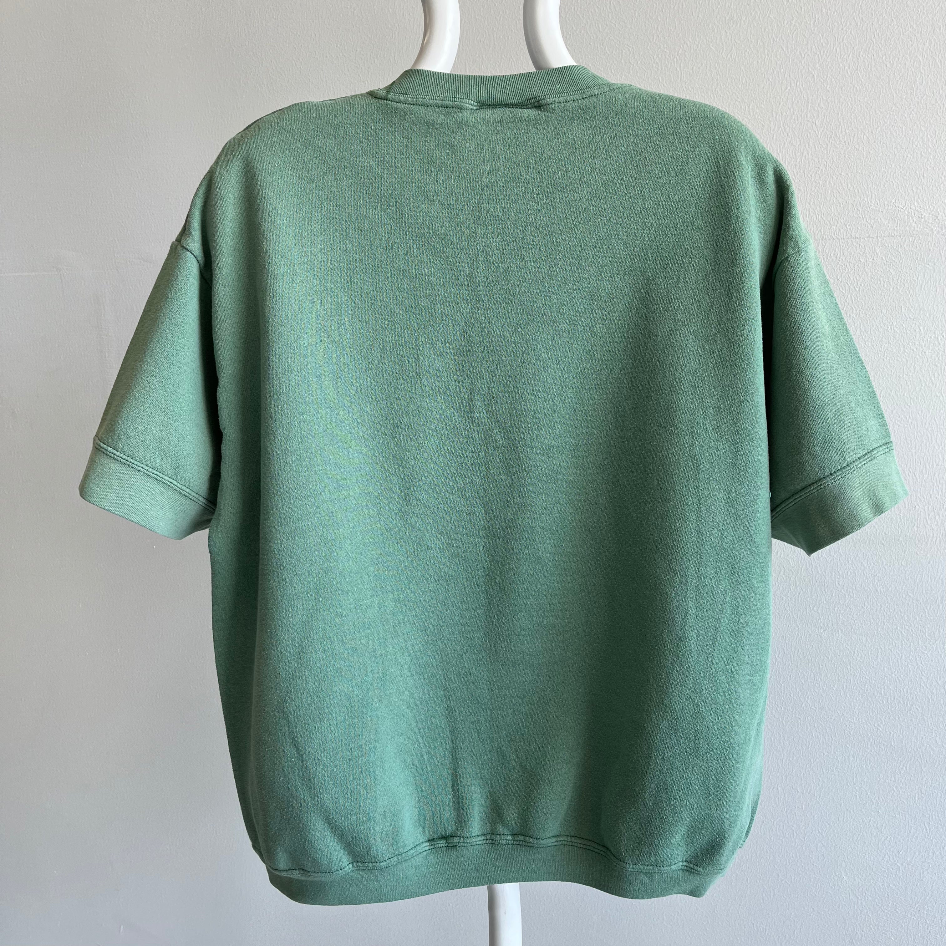 1980/90s Jade Green Warm Up Sweatshirt