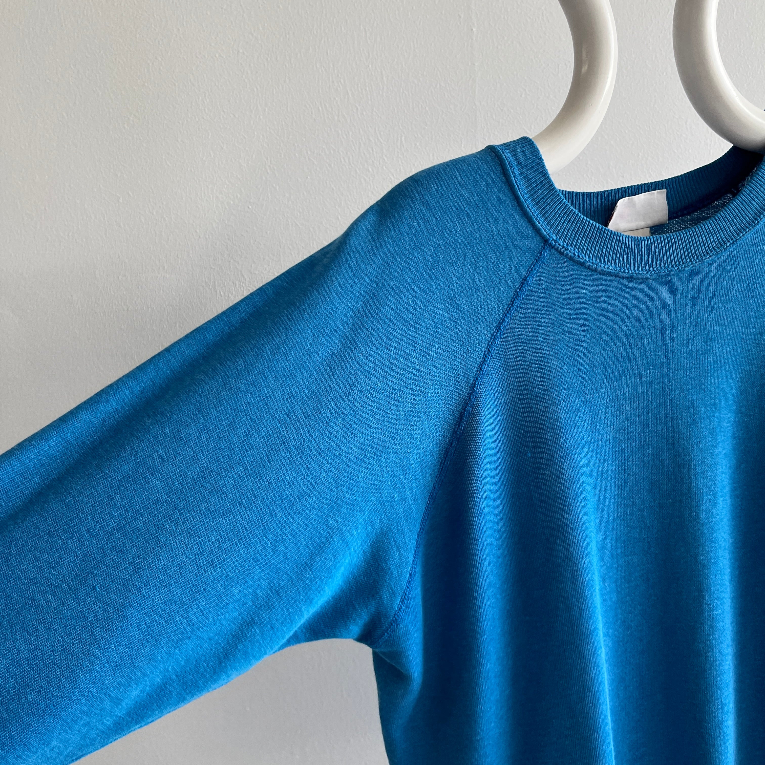 1980s Blank Blue Super Soft Sweatshirt Dress