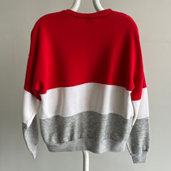 1980s Color Block Red, White and Gray by Bassett Walker !!!!!!!!!