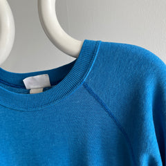 1980s Blank Blue Super Soft Sweatshirt Dress