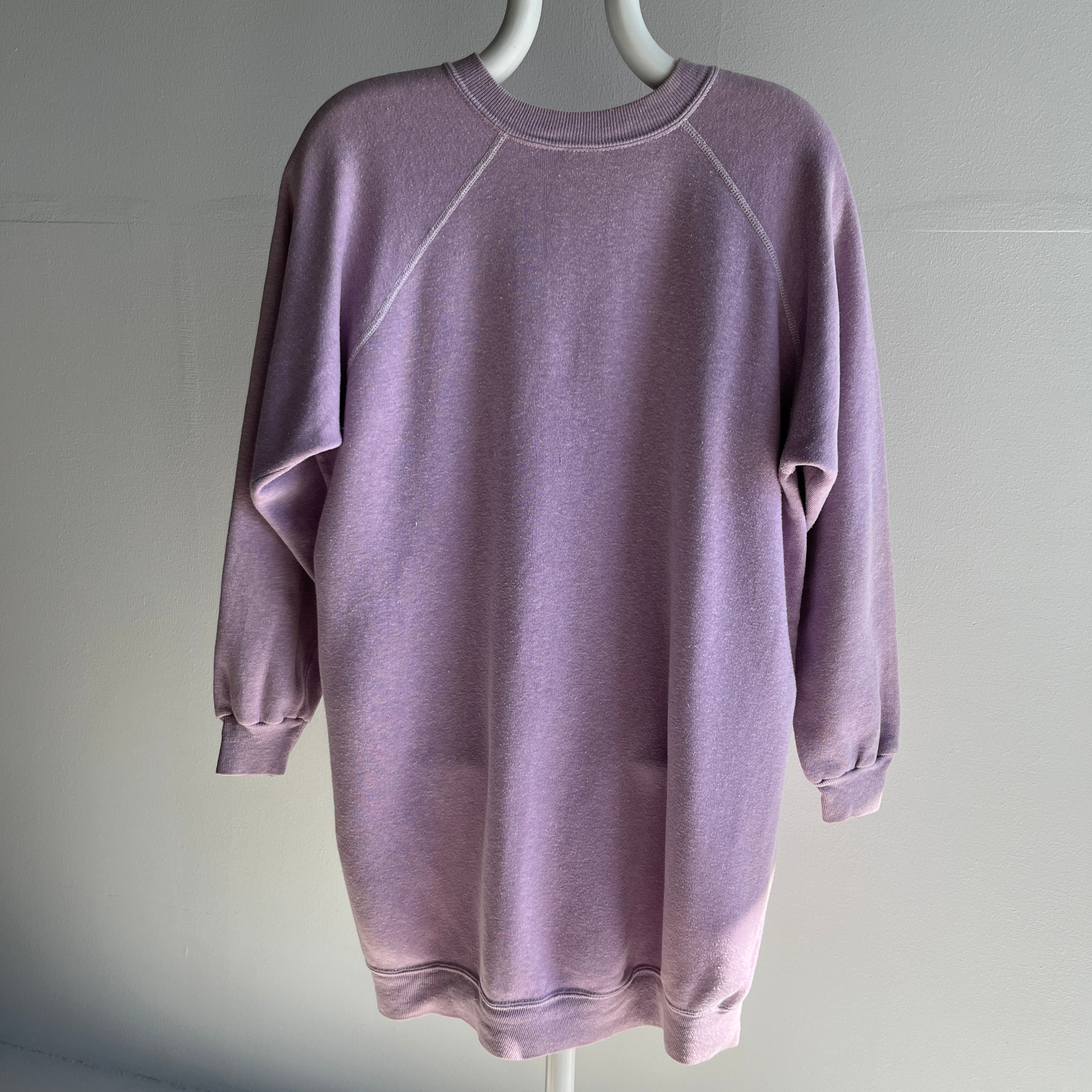 1970/80s Lilac Extra Long Sportswear Sweatshirt - SO. SOFT.