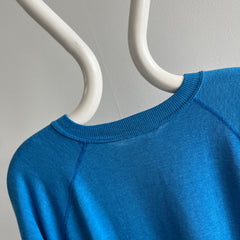 1980s Blank Blue Super Soft Sweatshirt Dress