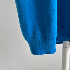 1980s Blank Blue Super Soft Sweatshirt Dress