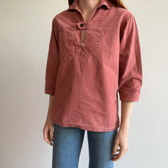 1970s Naval/Nautical Cotton Canvas Shirt