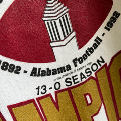 1992 University of Alabama Championship Sweatshirt 13-0