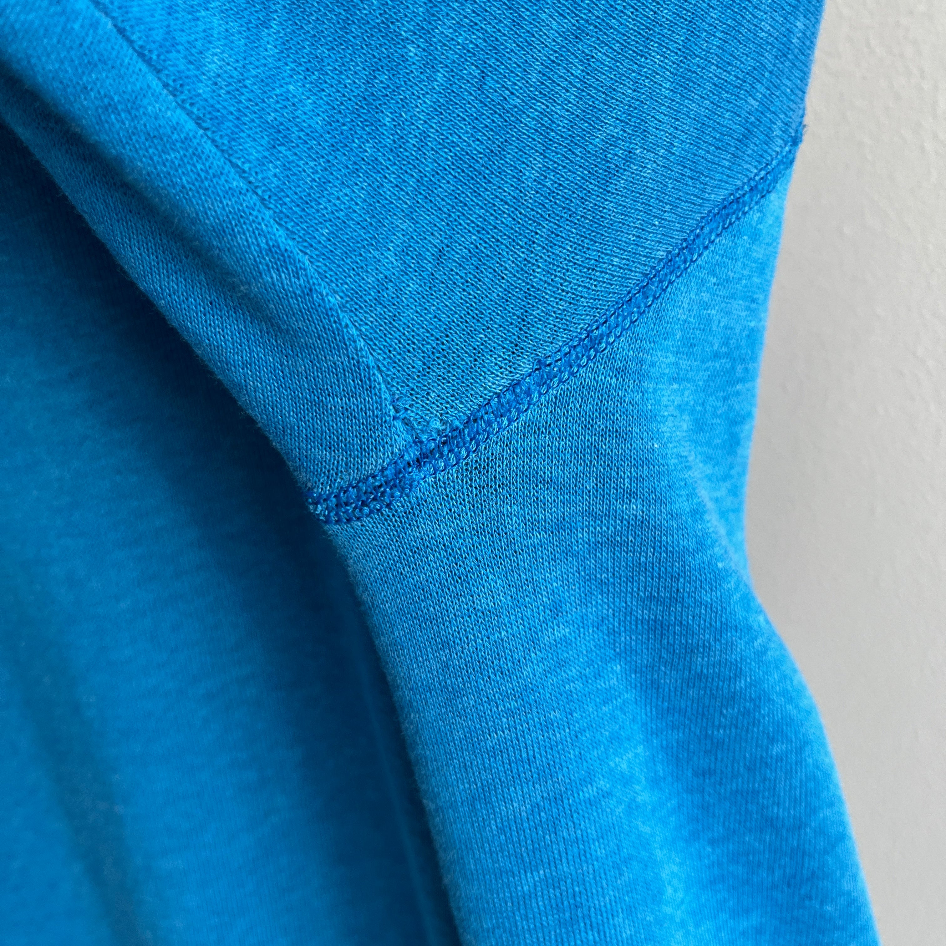 1980s Blank Blue Super Soft Sweatshirt Dress