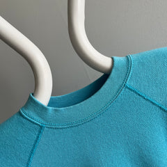 1980s Aqua Raglan Sweatshirt by Tultex